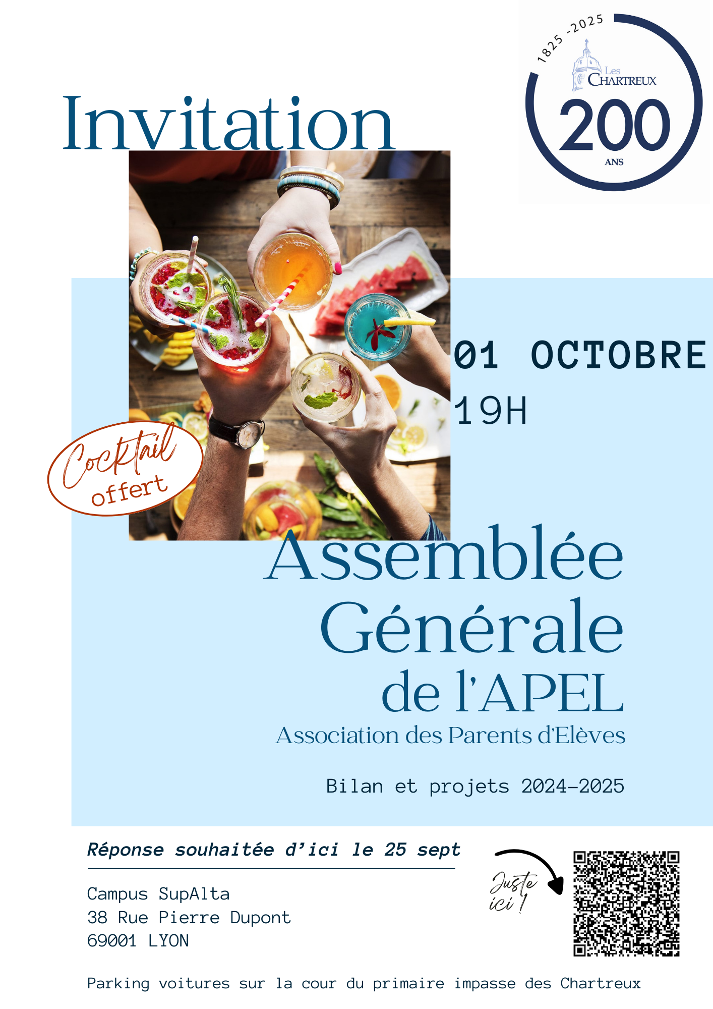 Assemblée Générale de l’APEL mardi 1er octobre à 19h00